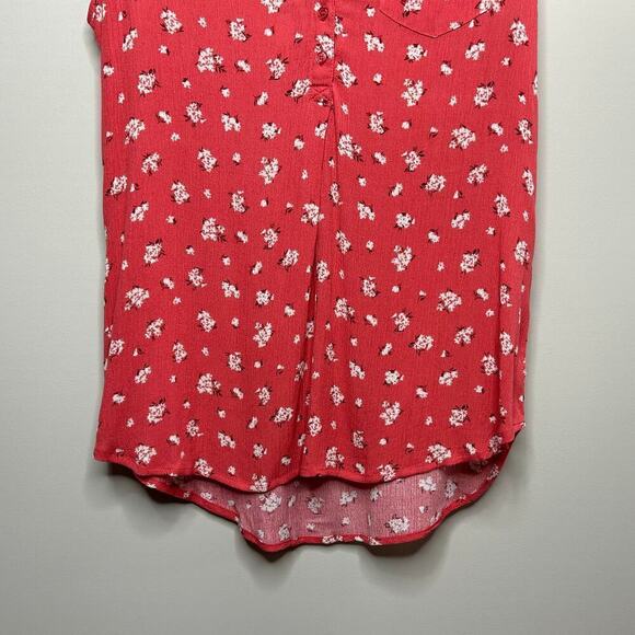 NWT Market & Spruce Floral Sleeveless Prat Henley Shirt Size M Stitch Fix - Picture 3 of 9